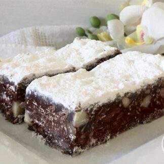 Choc Macadamia Slice